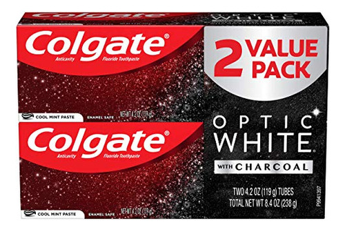 Pasta De Dientes Colgate Optic White Charcoal Blanqueadora,