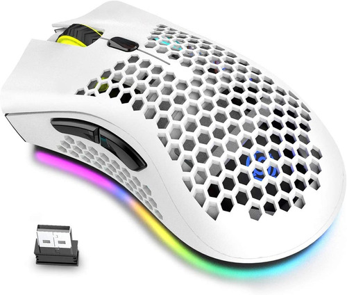 Mouse Inalambrico Honeycomb Shell Blanco