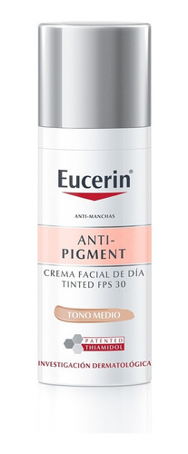 Eucerin Crema Facial  Anti Pigme Dia Con Color Fps30 X50ml