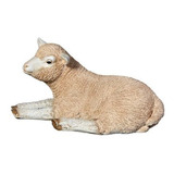 Diseño Toscano Merino Ewe Lifesize Lamb Estatua De Descanso