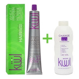 Kit Tinte Kuul  Tinte Tono 1a Negro Azulado Para Cabello