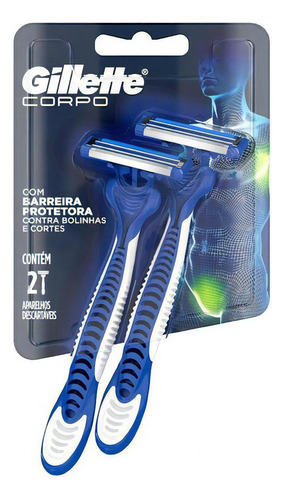 Aparelho De Barbear Gillette Corpo 2 Unidades