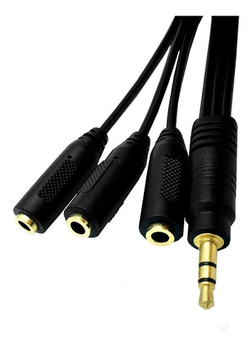 Cable De 3.5 Mm Stereo 1 Macho A 3 Hembras Parlantes 5,1