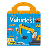 Libro De Stickers Reutilizables De Vehiculos, Autos.