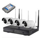 Kit 4 Camaras Inalambricas Dvr Seguridad Exterior Vigilancia