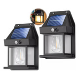 X2 Lampara Apliques Pared Sensor Focos Led Exterior Solar 