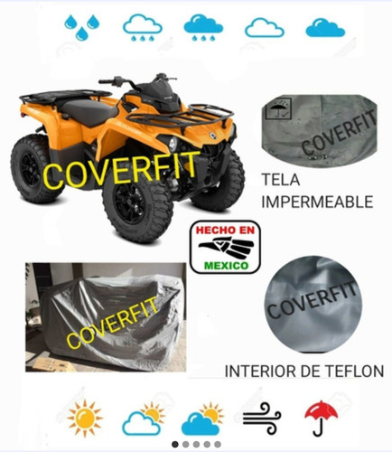 Funda Reforzada Para Cuatrimoto Canam Polaris Doble Pasajero