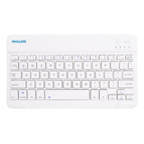 Mini Teclado Bluetooth Philco Slim 10 White - Revogames