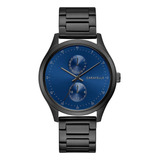 Reloj Bulova 45c116 Min/ Max Quarz Negro Ion Negro Secreo Color Del Bisel Acero Inoxidable Color Del Fondo Azul