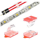 Tira De Luces Led Autoadhesivas Y Clips Organizadores Transp