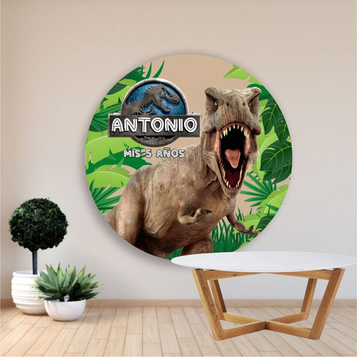 Banner Cumpleaños Circular 1.2 M Dinosaurios Baby Jurassic