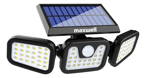 Foco Led Solar Exterior Maxwell Sensor Movimiento 3 Direcc