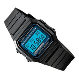 Reloj Casio Color Negro Digital Correa Negra Alarma