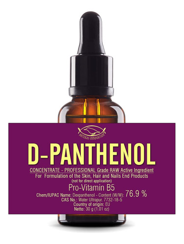 D-pantenol - Dexpantenol 76.9% - Concentrado - Grado Profes.