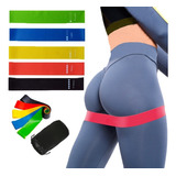 Kit 5 Bandas De Resistencia Latex Fitness Yoga Moldea Cadera