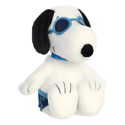 Aurora Peluche Peanuts Perrito Snoopy Surfista Playa Shorts Color Blanco
