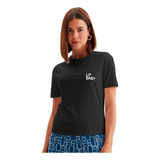 Camiseta Babylook Easy Lança Perfume Mc Ou24 Preto Feminino