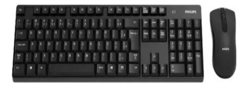 Teclado E Mouse Philips Wireless Modelo C501 Abnt2 Preto