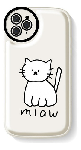 Funda De Teléfono De Gato Simple For 14 13 12 11