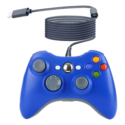 Kuake Control Gamepad Para Xbox 360 Alámbrico Pc Windows Azul | MercadoLibre