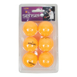 Set 6 Pelotas Ping Pong 1 Estrella Sensei® - Tenis De Mesa