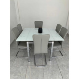 Comedor Cristal Templado Expandible 1x1.40m A 1.40x1.40 6p