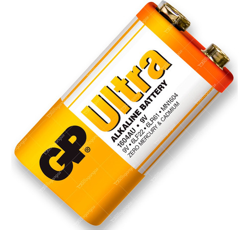 Pila Batería Gp Ultra Alcalina 9v Cuadrada