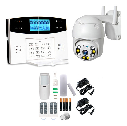 Kit Zonex Alarma Wifi&gsm Inalambrica Domo 5mp Wifi Exterior