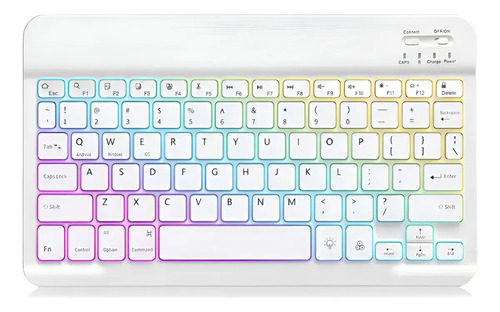 Rgb Teclado Smart Inalambrico Para iPad Android Pc Tablet