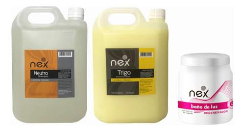 Shampoo +  Enjuague  + Baño De Crema X 1 Kg Ph Neutro Nex 