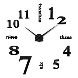 Reloj De Pared 3d Grande, Diseño Elegante Decoración Hogar