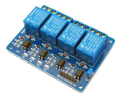 Modulo Relevadores Relay 4 Canales 5v Y 12 V 