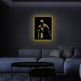 Cuadro Led Madera- Luz Cálida - Batman #2 - 65 X 50 Cm