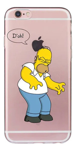 Funda Trasparente Para iPhone 6 Plus - Homer Simpson