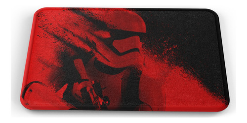 Tapete Star Wars Stormtrooper Rojo Baño Lavable 40x60cm