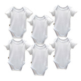 Set 6 Pañaleros Bebé Básico Algodón Blanco Unisex