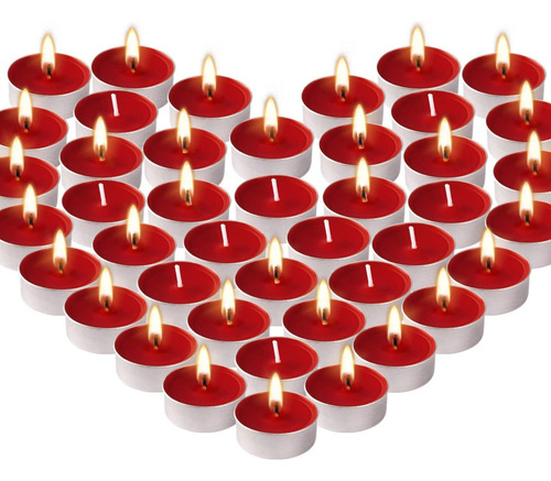 Kit 50 Velas Rechaud Decoração Romantica Vermelho