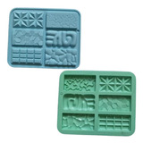 Molde Silicona 6 Tabletas 3x6cm C/textura Chocolate Modelo 1