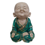 Estatua Buda Bebê Meditando Sorrindo Decorativo Enfeite