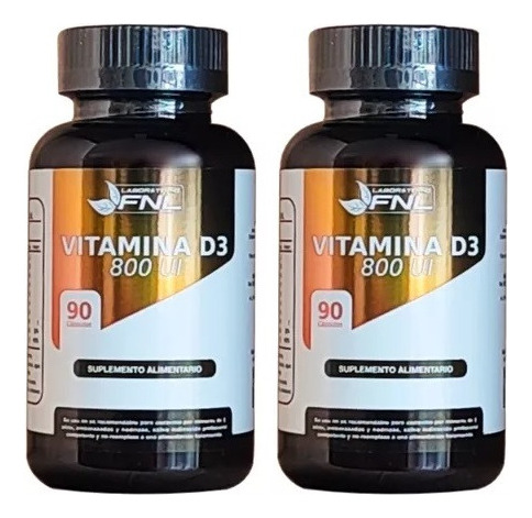 Vitamina D3 Fnl 180 Capsulas 2 Frascos 2x90 Caps 800 Ui. 