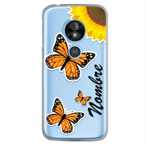 Funda Para Motorola Mariposas Personalizada Tu Nombre