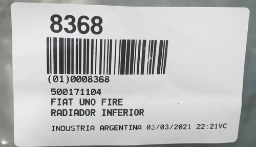 Manguera Inferior Radiador Fiat Uno Fire 1.3 8v( 3 Vias) Foto 3