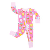 Little Sleepies Pijama De Viscosa De Bamb Con Cremallera, Ga