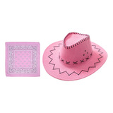 Boo Set De Sombrero Vaquero Western De Ala Ancha, Pañuelo,