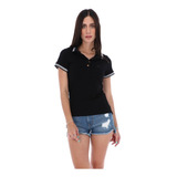 Playera Polo Porto Blanco Mujer Manga Corta