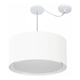 Lustre C/ Desvio De Centro Md-4309 Cupula Tec 55x30cm Branco