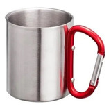 Caneca Guepardo Adventure  Aço Inox Com Mosquetão 220ml