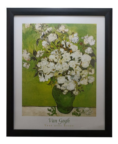 Van Gogh _ Jardín Con Rosas Enmarcado 55 Y 45 Cms 