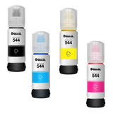 Kit 04 Refil Tinta Bulk Ink Do Brasil T544 L3150 L3110 Cmyk