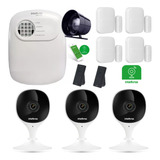 Kit Sistema De Segurança Alarme E 03 Câmera Wifi Intelbras